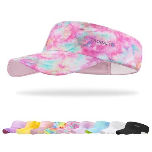Kids Sun Visor Hats for Girls Boys, Packable Cooling Stretchy Visor - color: Multicolor