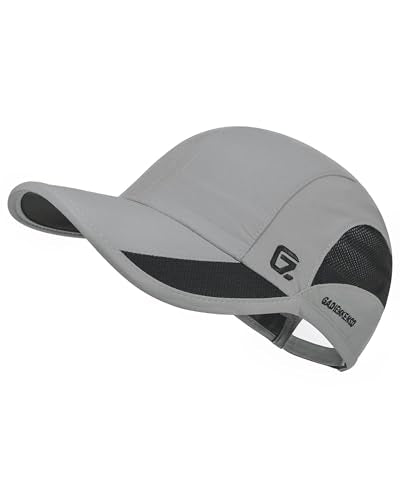 GADIEMKENSD Quick Dry Run Hat Cooling Breathable Mesh - color: Light Gray, size: 6 7/8-7 1/4