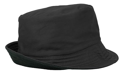 Gelante Reversible Bucket Hat for Men and Women - Cotton, Outdoor Sun Protection Bucket Hats. - color: Black/Black