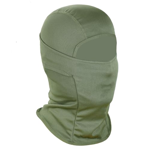 Achiou Ski Mask for Men and Women, Lightweight UV Balaclava Face Cover - color: New Green