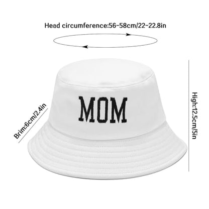 XYIYI 2 Pack Unisex Bucket Hat for Women Men Summer Beach Fishing Hat Sun Hat - color: Dad Black Mom White