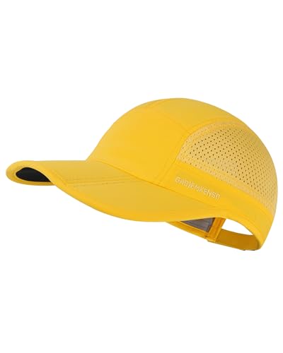 GADIEMKENSD Mens Folding Outdoor Hat Long Brim UPF 50+ Sun Protection - color: Folding Yellow