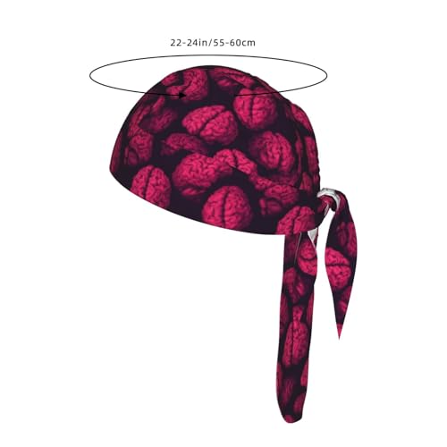 Adjustable Cycling Cap, Quick Dry Sports Bandana Skull Cap Helmet Liner - color: Funny Brain