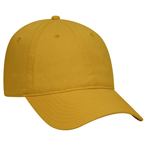 OTTO 6 Panel Low Profile Garment Washed Superior Cotton Twill - color: Mustard