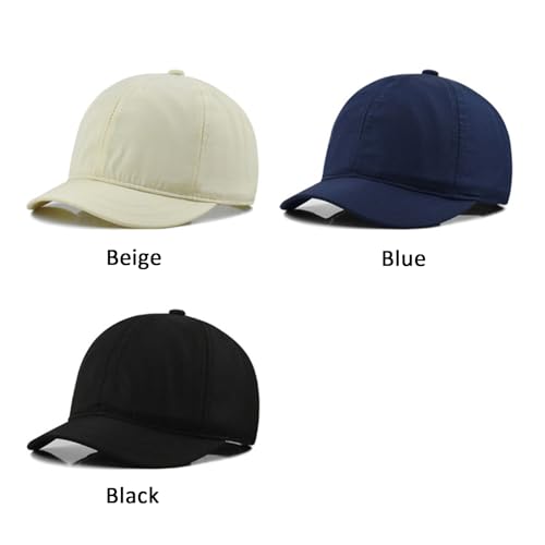 Fashion Short Brim Lightweight Quick Dry Baseball Cap Unconstructed Plain Low Profile Dad Hat for Men Women - color: Black