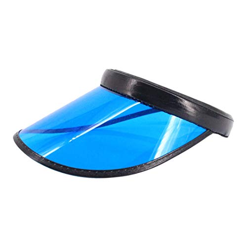 Surkat Women Sun Visors Hologram Wide Brim Thicker Sweatband UV Protective Sportswear Visors Sunhat - color: Blue