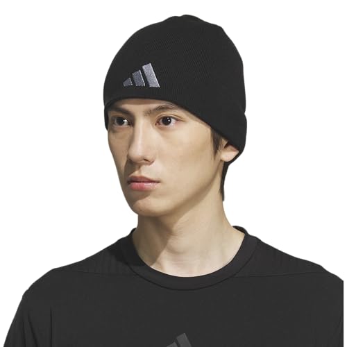 adidas Men's Reversible Skully Beanie - color: Black/Black-grey Six Marl/Grey