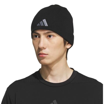 adidas Men's Reversible Skully Beanie - color: Black/Black-grey Six Marl/Grey