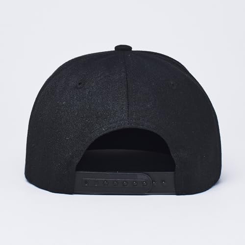 E BY ELIDAN Flat Bill Hat, Structured Flat Brim Baseball Cap for Men - color: Black