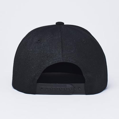 E BY ELIDAN Flat Bill Hat, Structured Flat Brim Baseball Cap for Men - color: Black