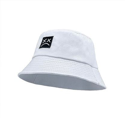 Bucket Hat Unisex Simple Caps Hip Hop Gorros Men Women Cap Beach Fishing Sunhat - color: White