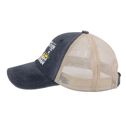 Proud Daughter of A Vietnam Veteran Hat Veteran Day for Women Baseball Cap Fashion Washed Hiking Hat Cotton - color: Purplish Blue01