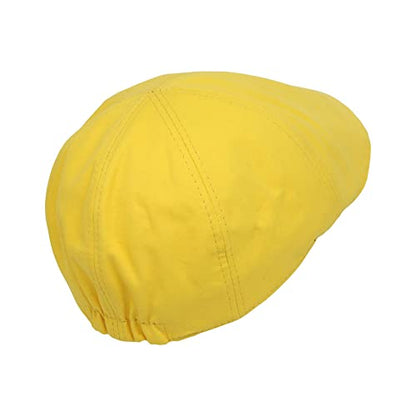 WITHMOONS Simple Newsboy Hat Flat Cap SL3026 - color: Yellow, size: Medium