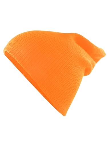 Century Star Kids Slouchy Beanie Halloween Costume Hat Winter Knit Cuff Toddler Boys Girls - color: Orange