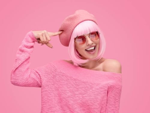 Women Wool Beret Hat, Classic French Artist Hat, Winter Warm Hat for Ladies - color: Thicker-pink