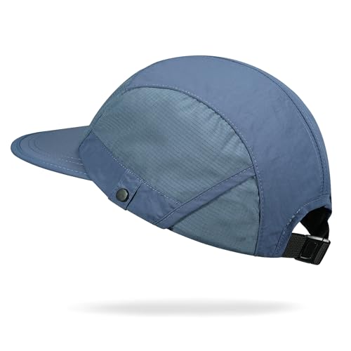 Croogo 5 Panel Running Hat Quick Dry Baseball Cap Sun UV Sports Outdoor Cap - color: M-wbqsg1-blue