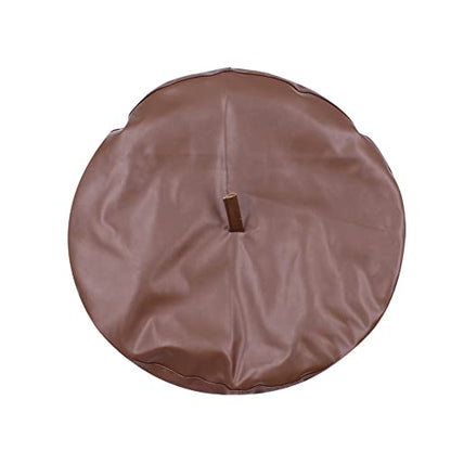 MINGSEECESS Women PU Leather French Black Beret Hat Causal Beanie Hat - color: Bright-brown
