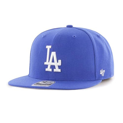47 MLB Sure Shot Captain Hat Adjustable Structured 6-Panel Snapback Hat Cap, Adult One Size Fits All - color: Los Angeles Dodgers