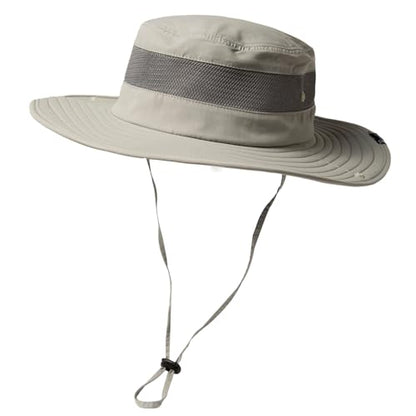 TOP-EX Oversized Waterproof Sun Hat for Big Heads with Wide Brim & Mesh - color: Light Grey, size: X-Large-XX-Large