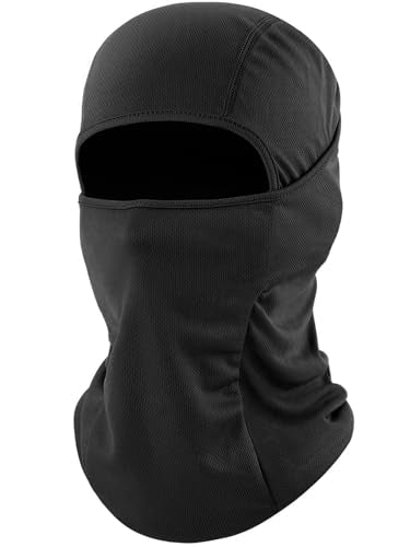 ROXUN Ski Mask Balaclava, Motorcycle Summer Cooling Breathable UV Protector - color: 001-one Black