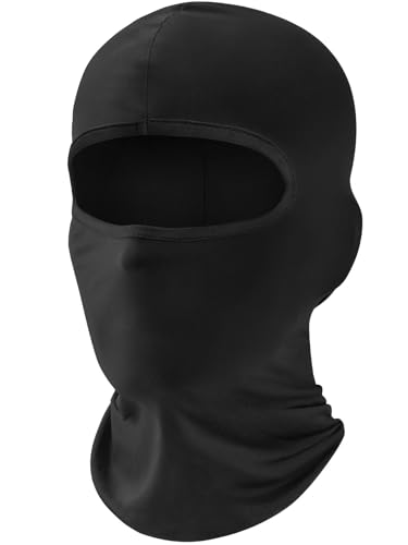 Fuinloth Balaclava Ski Mask, Motorcycle Summer Thin Cooling UV Protection - color: Black