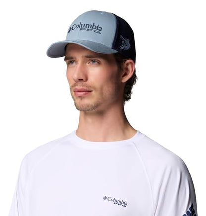 Columbia Unisex PFG Logo Mesh Ball Cap - color: Dockside Blue/Nocturnal/Marlin, size: XX-Large