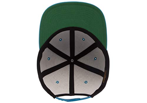 Flexfit Unisex Adult Yp Classics Premium Snapback Cap – 2-Tone - color: Black/Teal