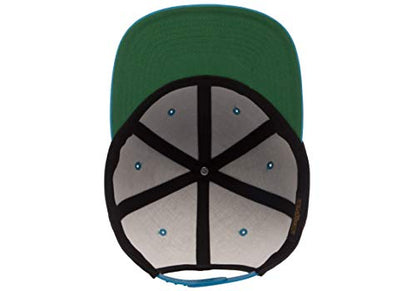 Flexfit Unisex Adult Yp Classics Premium Snapback Cap – 2-Tone - color: Black/Teal