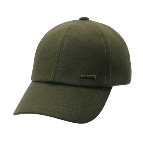 Fits Y'all Wool Classic Baseball Cap with Pigskin Leather: Adjustable Relaxed Fit for Men, Women and All Genders - color: Opulent Olive