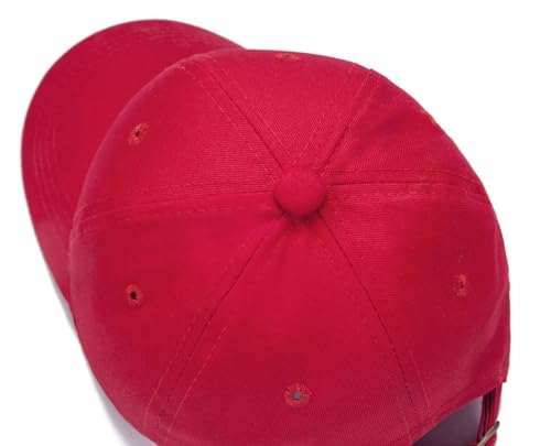 Edoneery Kids Baseball Hat, Adjustable Cotton Cap - color: Red, style: 9-14 Years