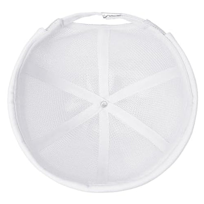 Mens Mesh Brimless Cap with No Brim, Summer Docker Cap Beanie Hat Flip Sailor Skullcap Breathable - color: White