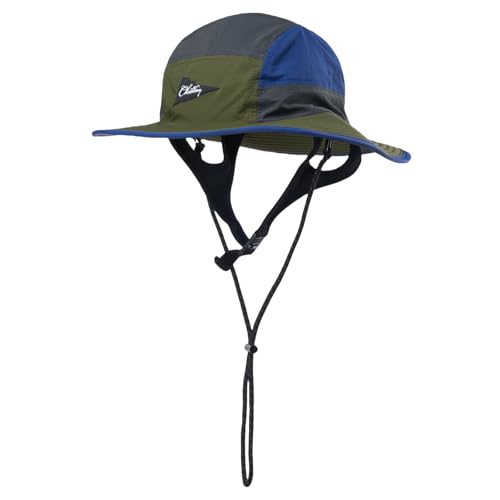 Color-Blocked Fisherman Style Sun Hat for Outdoor Camping, Surfing & Vacations - Wide Brim, UV Protective, Anti-Slip - color: M_green