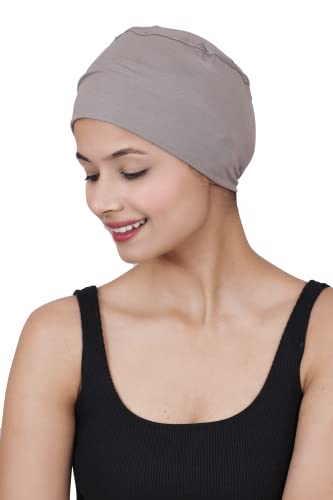 Chemo Hats Solid Sleep Cap Women's Bamboo Soft Headwear Cancer Cap Chemo Headwear Women - color: Champagne