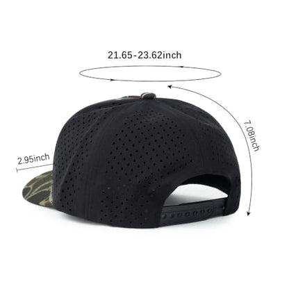 HH HOFNEN Quick Dry Baseball Cap Snapback Golf Trucker Hat for Men Women - color: Duckcamo