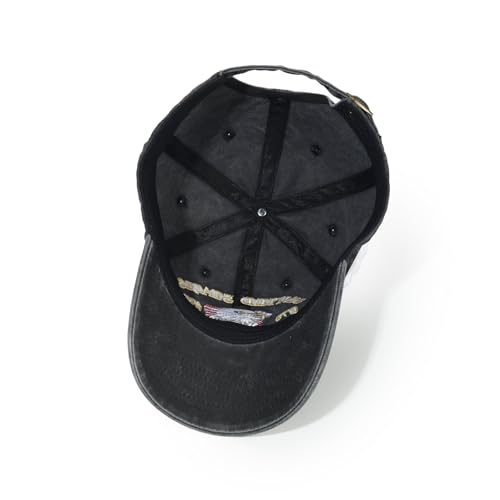 USA 250th Anniversary Baseball Cap Patriotic Embroidered American Hat - color: 1-black