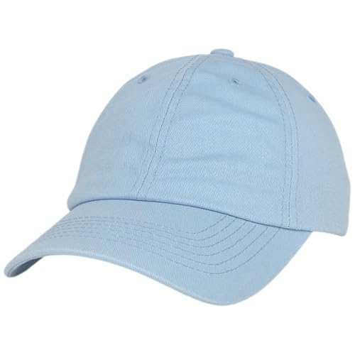 E BY ELIDAN Classic Dad Hat Cotton, Low-Profile Plain Baseball Cap, Adjustable, Breathable and Packable - color: Baby Blue