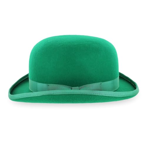 Hats in the Belfry NEW Tammany Bowler Black, Grey, Navy, Brown, Pearl - color: Green, size: Medium