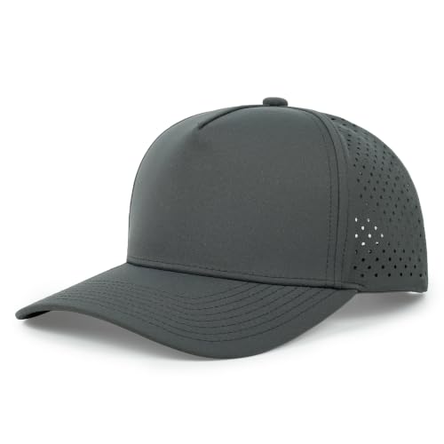 Quick Dry Baseball Cap Waterproof Snapback Trucker Golf Hat for Men Women - color: Dark Gray