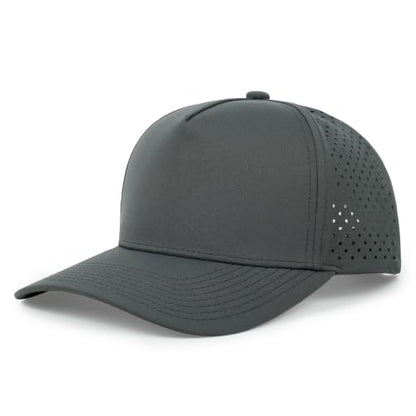 Quick Dry Baseball Cap Waterproof Snapback Trucker Golf Hat for Men Women - color: Dark Gray