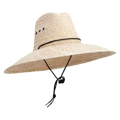 Men's Crushed Safari Straw Hat - color: Light Natural