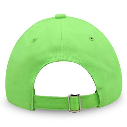 JPAK Two Tomatoes Premium Dad Hat Embroidered Cotton Baseball Cap Vegetables Embroidery - color: Neon Green