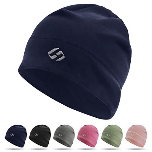 HASAGEI Thermal Running Hat - Men's Skull Cap Cycling Cap Under Helmet for Winter - color: Dark Blue