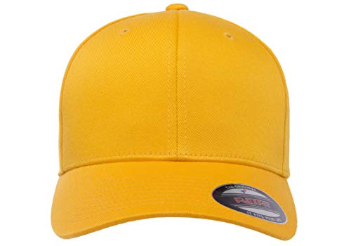 Flexfit Men's Athletic Baseball Fitted Cap - color: Gold, size: Small-Medium