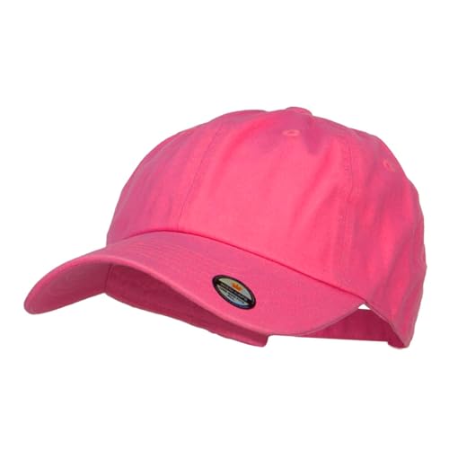Nissi Unstructured Cotton Twill Washed Cap - color: Hot Pink