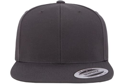 Mrlahat 6089 Yupoong Yp by Flexfit 6-Panel Structured Flat Visor Classic Snapback Cap with Black Bandana - color: Dark Grey