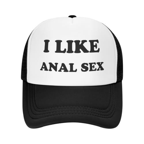 Funny Trucker Hat for Women Men Cute Humor Gag Hats Adjustable Mesh Caps - color: I Like Anal Sex 1