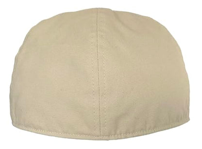 Broner Mens Wayward Brushed Cotton Six Panel Pub Cap with Geometric Print Lining - color: Beige, size: Large
