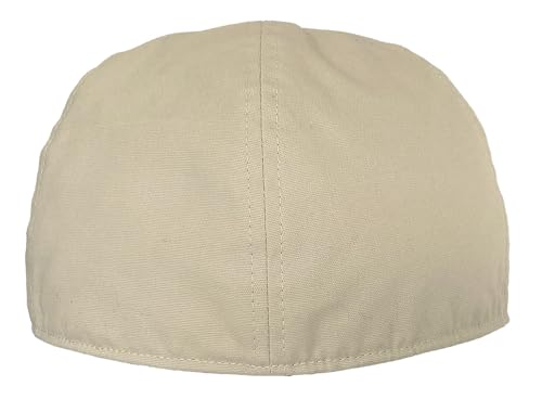 Broner Mens Wayward Brushed Cotton Six Panel Pub Cap with Geometric Print Lining - color: Beige, size: Medium