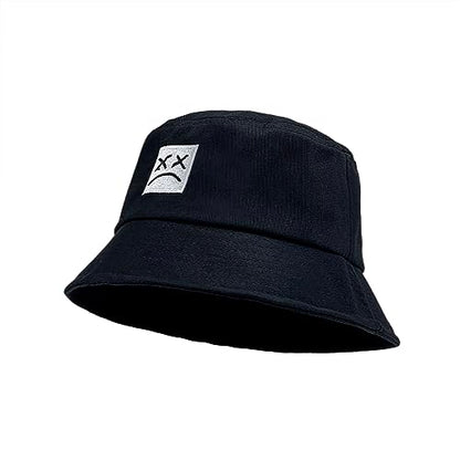 Bucket Hat Unisex Simple Caps Hip Hop Gorros Men Women Cap Beach Fishing Sunhat - color: Black