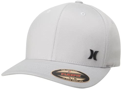 Hurley Mens Curved Brim Flexfit Baseball Cap - color: Cool Grey, size: Small-Medium